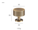 Valmont Art Deco Brass Knobs – Luxury Line-Pattern Cabinet Hardware | Solid Brass Furniture Pulls