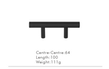 Aurevon Extended Brass T-Bar Handle – Luxury Long Cabinet Pull | Modern Furniture & Appliance Hardware