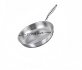PureHeat 304 Stainless Steel Skillet – Professional Non-Coated Frying Pan | Induction & Gas Cookware