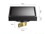 PureFlow Square Shower Drain – Brushed 304 Stainless Steel Floor Waste | Anti-Odour Bathroom Drain Cover