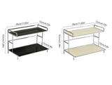 Loftmere 2-Tier Storage Stand – Modern Metal Organiser Rack | Minimalist Countertop Storage Shelf