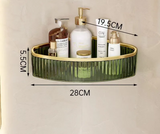 CrystalNest Corner Shelf – Clear Acrylic Bathroom Organiser | No-Drill Wall Storage Rack