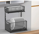 VersaSlide 2-Tier Cabinet Organiser – Adjustable Pull-Out Storage Rack | Under-Sink & Spice Drawer Solution