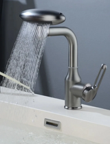 NovaCascade Basin Mixer – Futuristic Waterfall Bathroom Faucet | 4-Mode Luxury Sink Tap