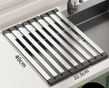 SlideDry Expandable Sink Rack – Foldable 304 Stainless Steel Over-Sink Dish Drainer | Space-Saving Kitchen Organiser