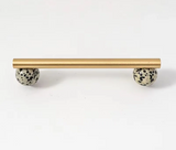 Marbelle Brass & Marble Cabinet Handles – Scandinavian Luxury Drawer Pulls | Modern Furniture Hardware