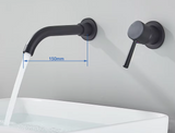 Aureva LuxaWall Elite – Brushed Gold Concealed Wall-Mount Bathroom Faucet