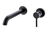 Vellora Wall Basin Mixer – Concealed Brass Bathroom Faucet | Luxury Single Lever Hot & Cold Sink Tap