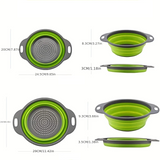 CollapsoChef Silicone Colander – Foldable Kitchen Strainer Basket | Space-Saving Food Prep Essential