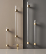 Lucévere Brass & Acrylic Cabinet Handles – Luxury Modern Furniture Pulls | Customisable Designer Hardware