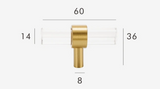 Lucévere Brass & Acrylic Cabinet Handles – Luxury Modern Furniture Pulls | Customisable Designer Hardware