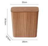 Arboré Press-Lid Waste Bin – Modern Wooden Rubbish Bin | Luxury Minimalist Home & Office Storage
