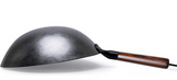 EmberCraft Carbon Iron Wok – Hand-Forged Stir-Fry Pan with Wooden Handle | Traditional Asian Cookware