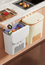PureSlide Wall-Mounted Waste Bin – Compact Kitchen & Bathroom Bin | Space-Saving Lid Design