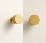 Valmont Art Deco Brass Knobs – Luxury Line-Pattern Cabinet Hardware | Solid Brass Furniture Pulls