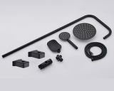 LuxeCascade Rain Shower Set – Thermostatic Bathroom Shower System | Overhead Rainfall & Handheld Spray