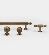 Kensington Forge Brass T-Bar Handle – Antique American Cabinet Pull | Solid Brass Luxury Furniture Hardware