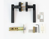 Aurelis Knurled Privacy Door Lever – Modern Keyless Interior Handle | Luxury Matte Door Hardware