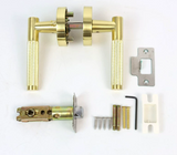 Aurelis Knurled Privacy Door Lever – Modern Keyless Interior Handle | Luxury Matte Door Hardware