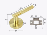 Aurelis Knurled Privacy Door Lever – Modern Keyless Interior Handle | Luxury Matte Door Hardware