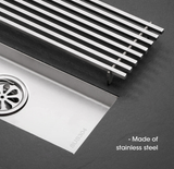 EliteLine Concealed Linear Drain – Brushed SUS304 Stainless Steel Tile-In Shower Channel | Anti-Odour Floor Waste System
